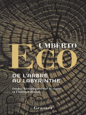 cover image of De l'arbre au labyrinthe